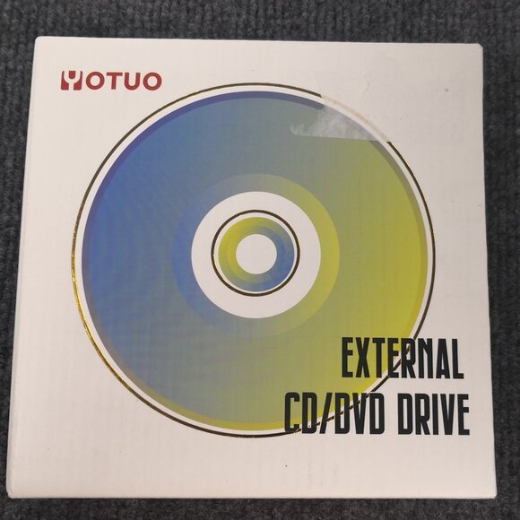 External CD/DVD Drive for Laptop USB 3.0, USBC Portable Burner DVD/CD Player Blk - Picture 1 of 8